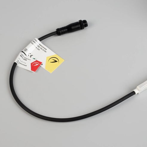 Лента герметичная WAVE-SIDE-PU-A120-06x12mm 24V Warm3000 (8 W/m, IP68, 5m, wire x2) (Arlight, Вывод боковой, 3 года)
