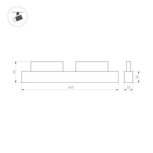 Светильник MAG-ORIENT-FLAT-L465-16W Day4000-MIX (WH, 100 deg, 48V, TUYA Zigbee) (Arlight, IP20 Металл, 5 лет)