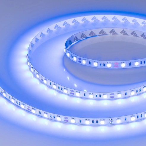 Лента светодиодная RT-B60-10mm 12V Blue (14.4 W/m, IP20, 5m) (Arlight, Открытый)