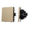 Механизм выключателя одноклавишный проходной SWT-NOBE-MKP1-SFPL-GD (230V, 10A) (Arlight, -)