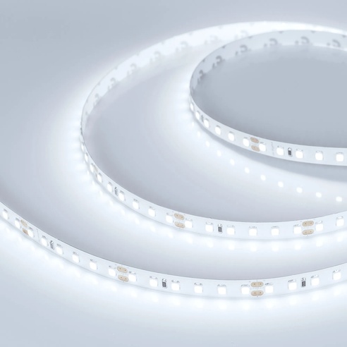 Лента светодиодная RT-A120-8mm 24V White6000 (9.6 W/m, IP20, 2835, 50m) (Arlight, 9.6 Вт/м, IP20)