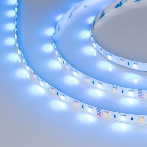 Лента светодиодная RT-B60-10mm 24V RGBW-White (14.4 W/m, IP20, 5060, 5m) (Arlight, Открытый)