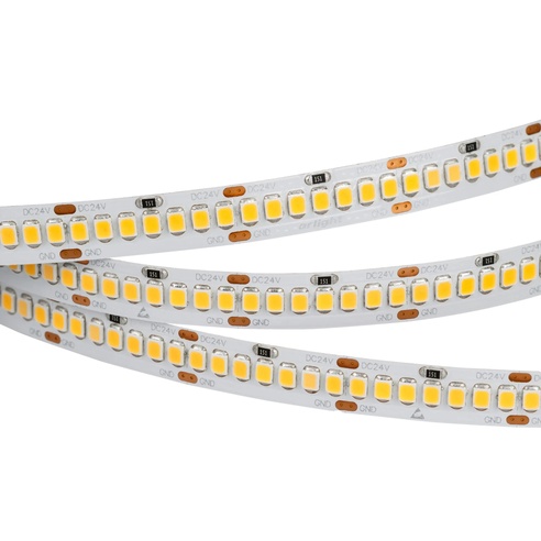 Лента светодиодная RT 2-5000 24V White6000 10mm (2835, 252 LED/m, LUX) (Arlight, 10 Вт/м, IP20)