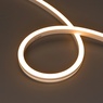 Лента светодиодная герметичная MOONLIGHT-SIDE-A140-12x17mm 24V Warm2400 (9.6 W/m, IP67, 5m, wire x2) (Arlight, Вывод боковой, 3 года)
