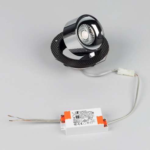 Светильник SP-PLURIO-BUILT-TRIMLESS-R120-9W Day4000 (BK-CHR, 36 deg, 230V) (Arlight, IP20 Металл, 3 года)