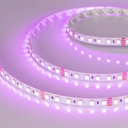 Лента светодиодная RT-B84-10mm 24V RGB (21 W/m, IP20, 5060, 5m) (Arlight, Открытый)