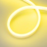 Лента светодиодная герметичная AURORA-PS-A120-16x8mm 24V Lemon (10 W/m, IP65, 2835, 5m) (Arlight, Силикон)