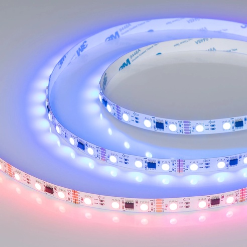 Лента DMX-B60-10mm 12V RGB-PX3 (14 W/m, IP20, 5m) (Arlight, -)