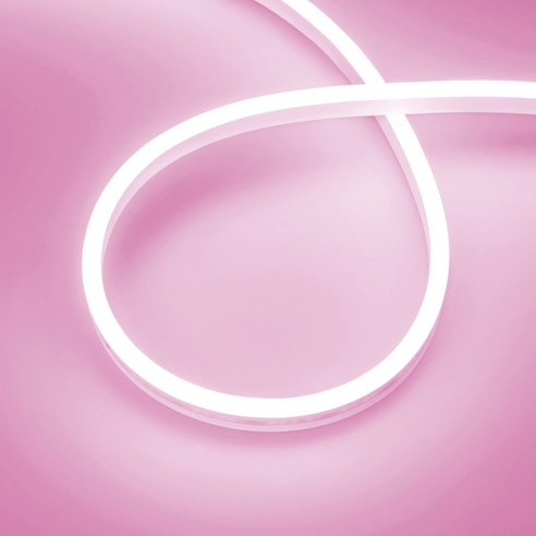 Лента светодиодная герметичная AURORA-PS-A120-12x6mm 24V Pink (10 W/m, IP65, 2835, 5m) (Arlight, Силикон)