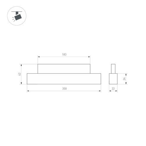 Светильник MAG-ORIENT-FLAT-L350-12W Day4000 (WH, 100 deg, 48V) (Arlight, IP20 Металл, 5 лет)