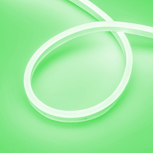 Лента светодиодная герметичная AURORA-PS-A120-16x8mm 24V Green (10 W/m, IP65, 2835, 5m) (Arlight, Силикон)