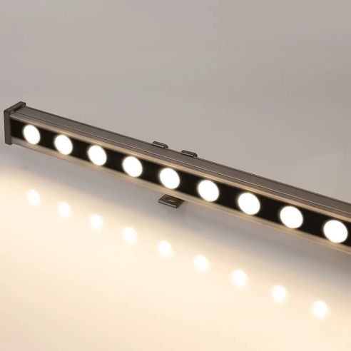 Светодиодный прожектор AR-LINE-1000M-24W-24V Warm (RAL7035, 30 deg) (Arlight, IP65 Металл, 3 года)