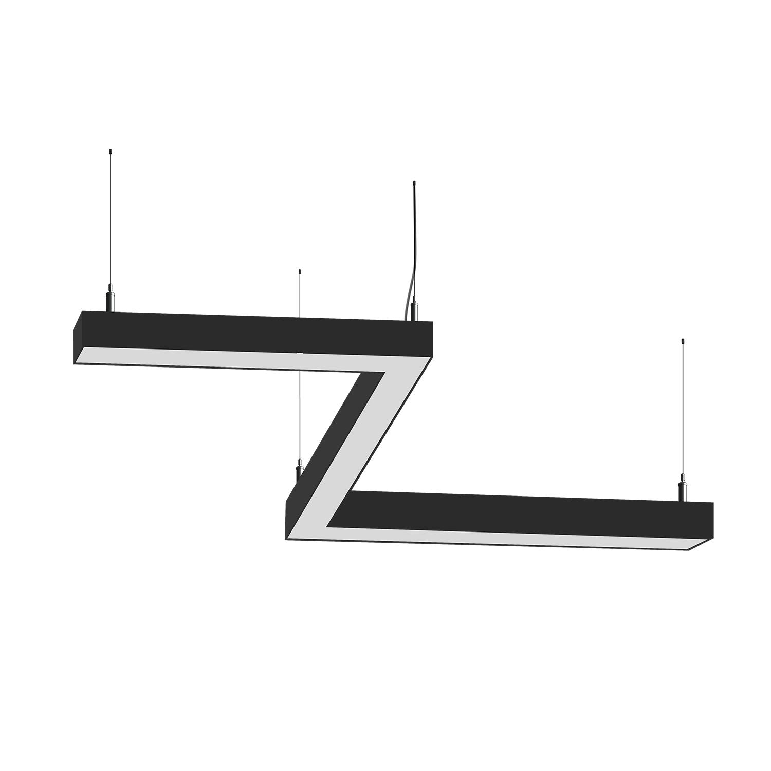 Cветодиодный фигурный светильник MS-ZIG Зигзаг 3x500mm 60W  3000/4000/6000К
