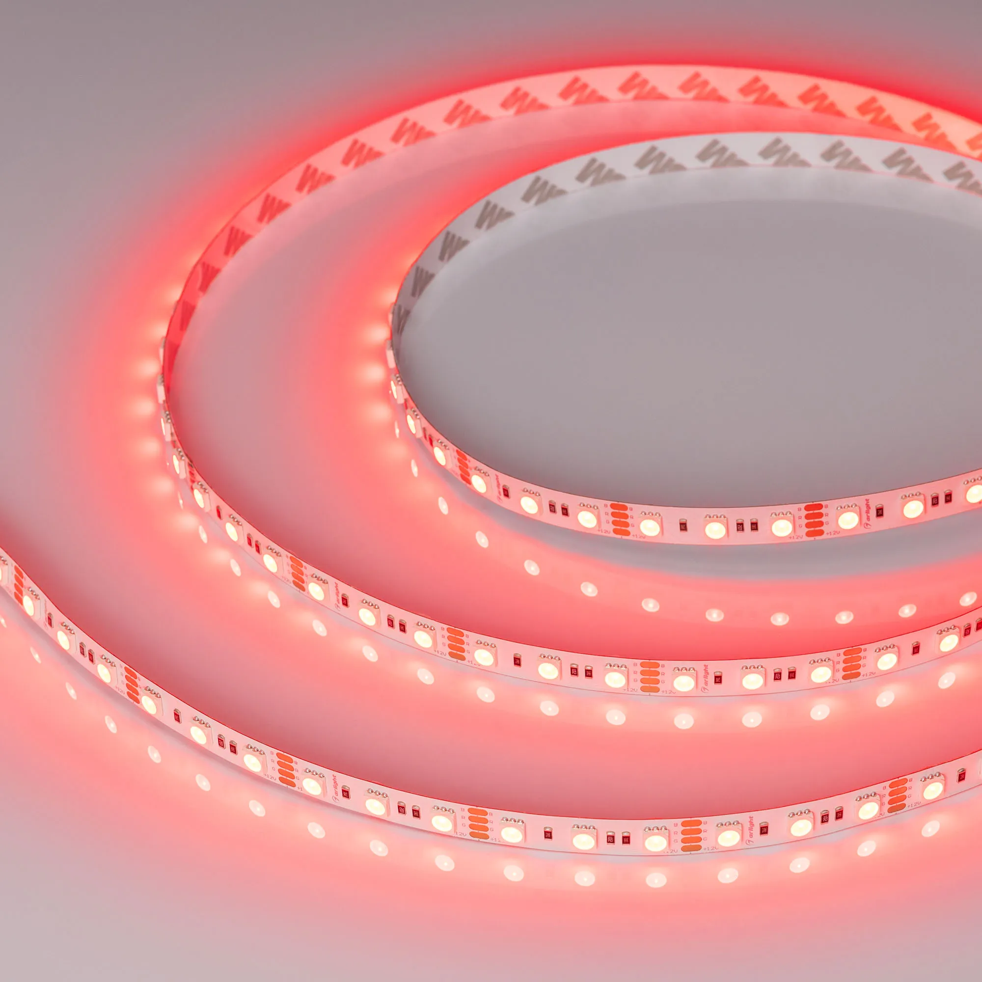 Лента светодиодная RT-B72-10mm 12V RGB (15 W/m, IP20, 5060, 5m) (Arlight, 15 Вт/м, IP20) - изображение товара