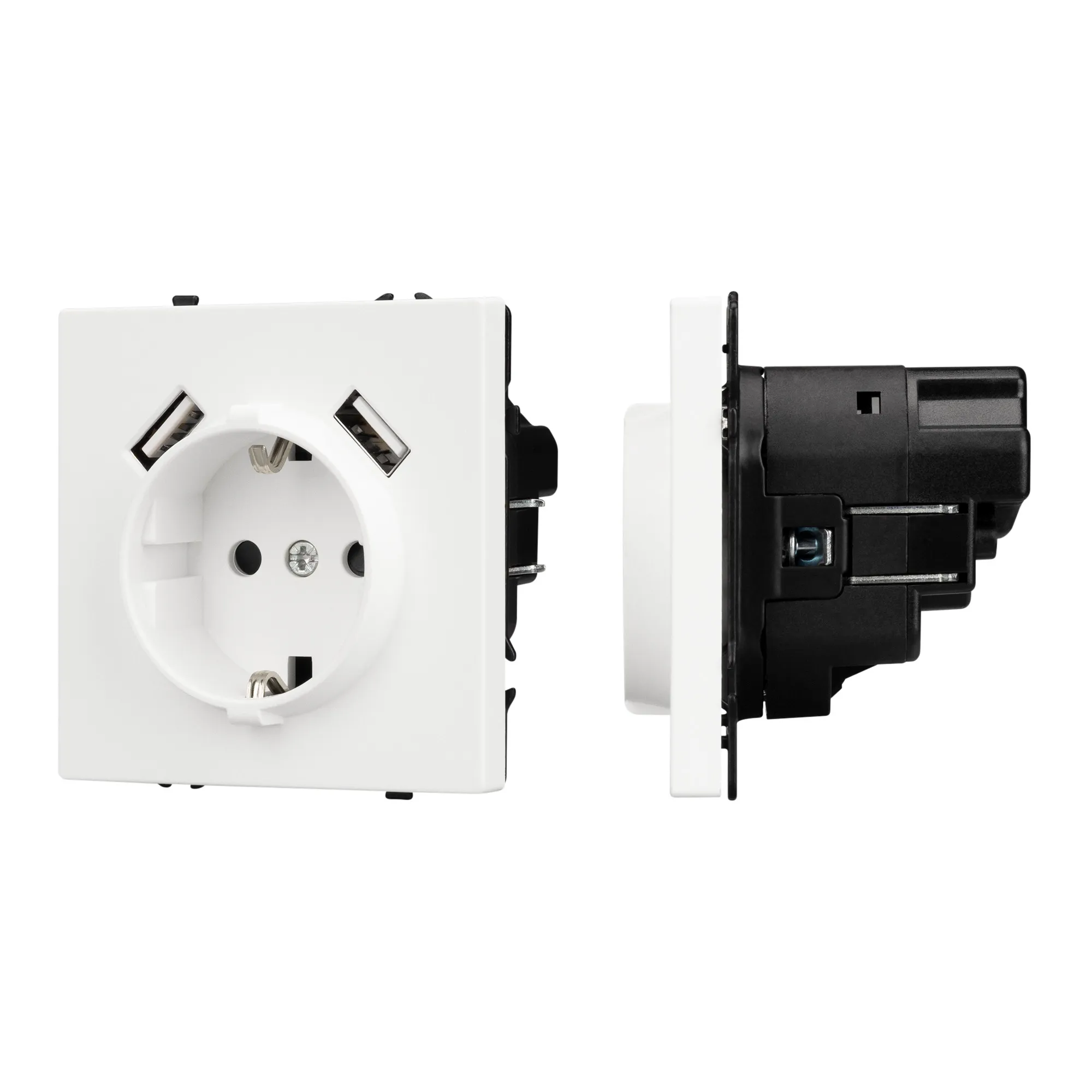 Механизм розетки с USB зарядкой SCT-NOBE-MUAA-SFPL-WH (230V, 16A) (Arlight, -) - изображение товара