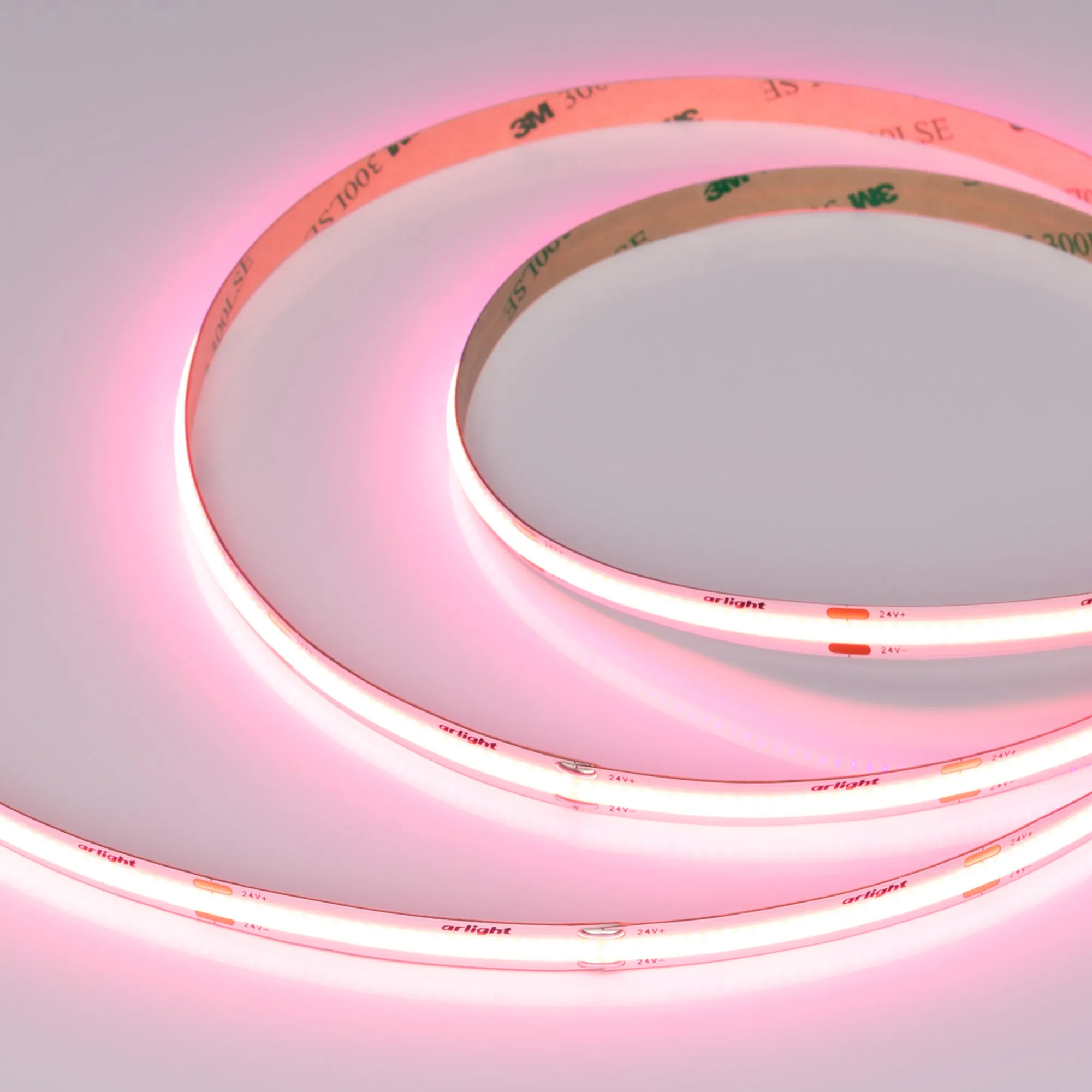Лента светодиодная COB-X480-8mm 24V Pink (8 W/m, IP20, 5m) (Arlight, -) - изображение товара