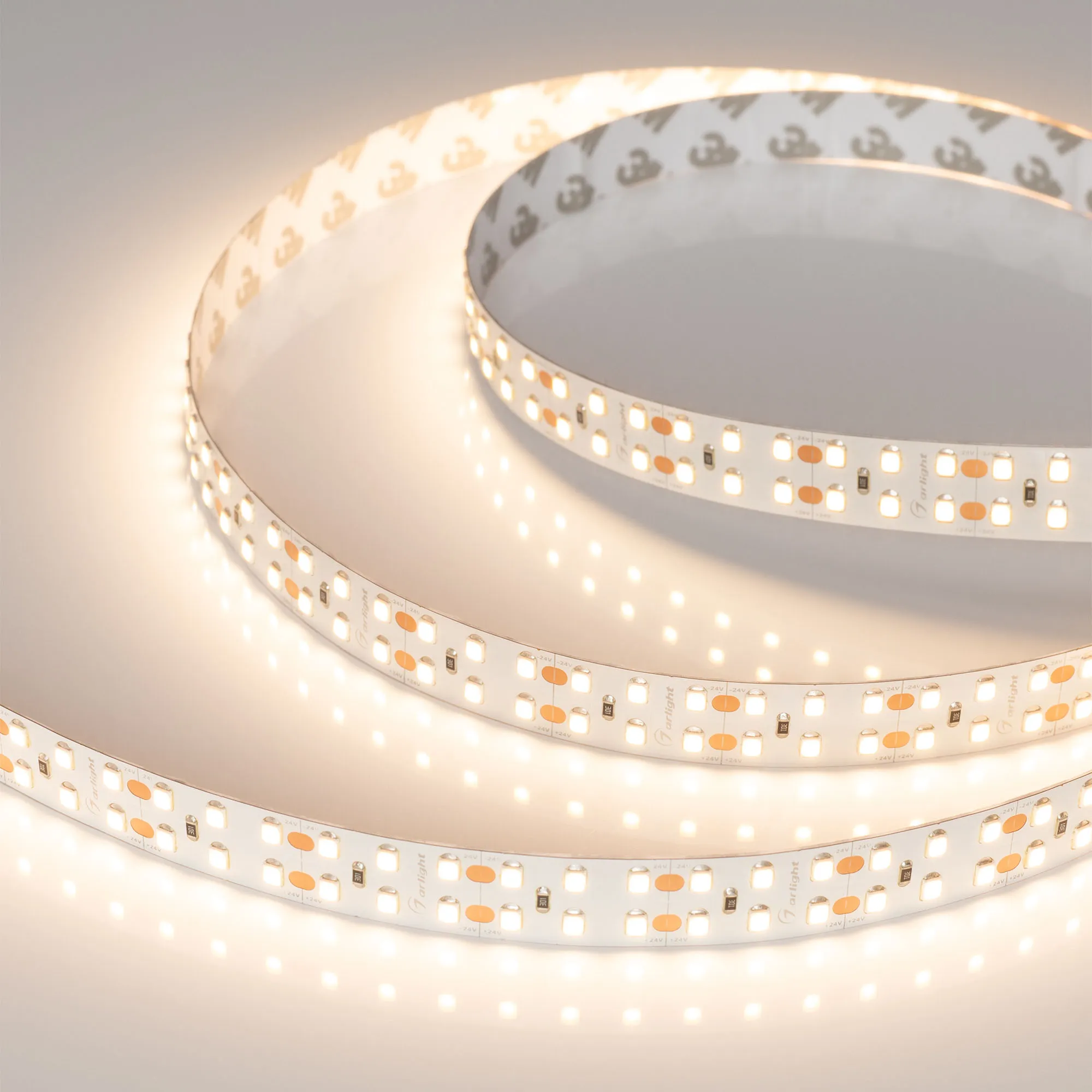 Лента светодиодная RT-A240-15mm 24V Warm3000 (19.2 W/m, IP20, 2835, 5m) (Arlight, Открытый) - изображение товара