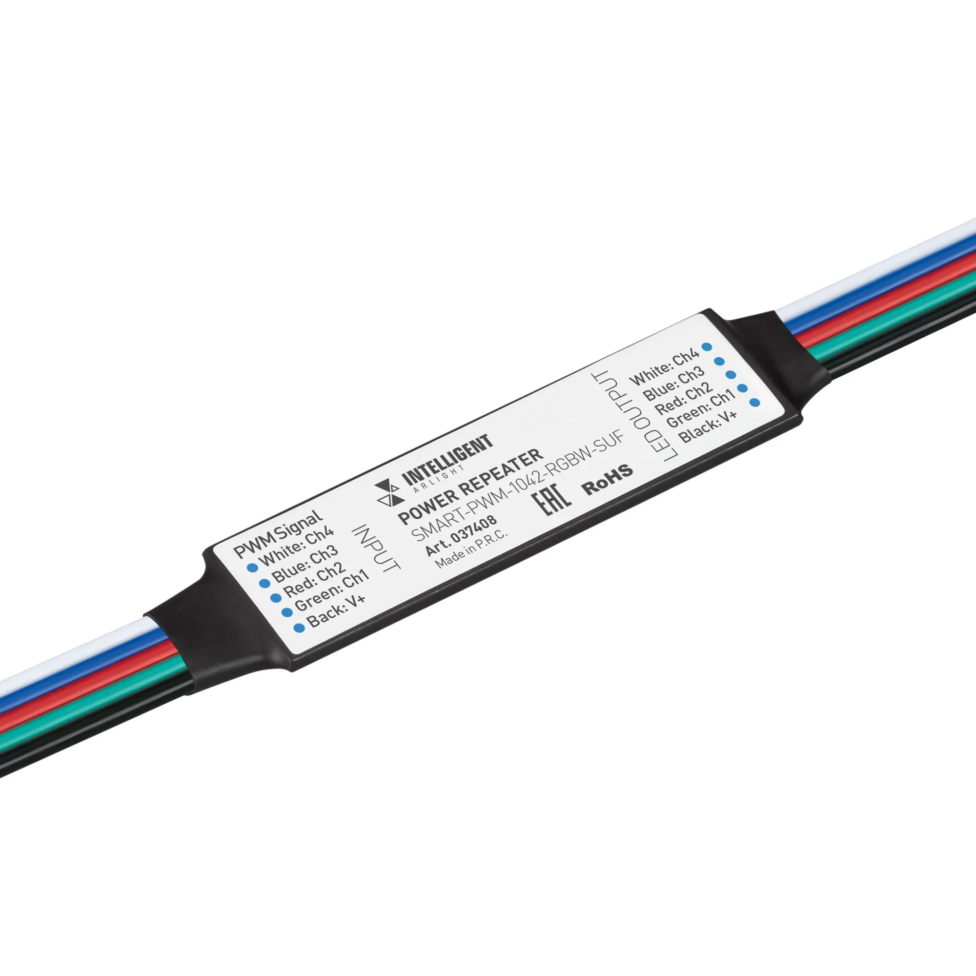 INTELLIGENT ARLIGHT Усилитель SMART-PWM-1042-RGBW-SUF (12-24V, 4x1A) (IARL, IP20 Пластик, 5 лет) - изображение товара