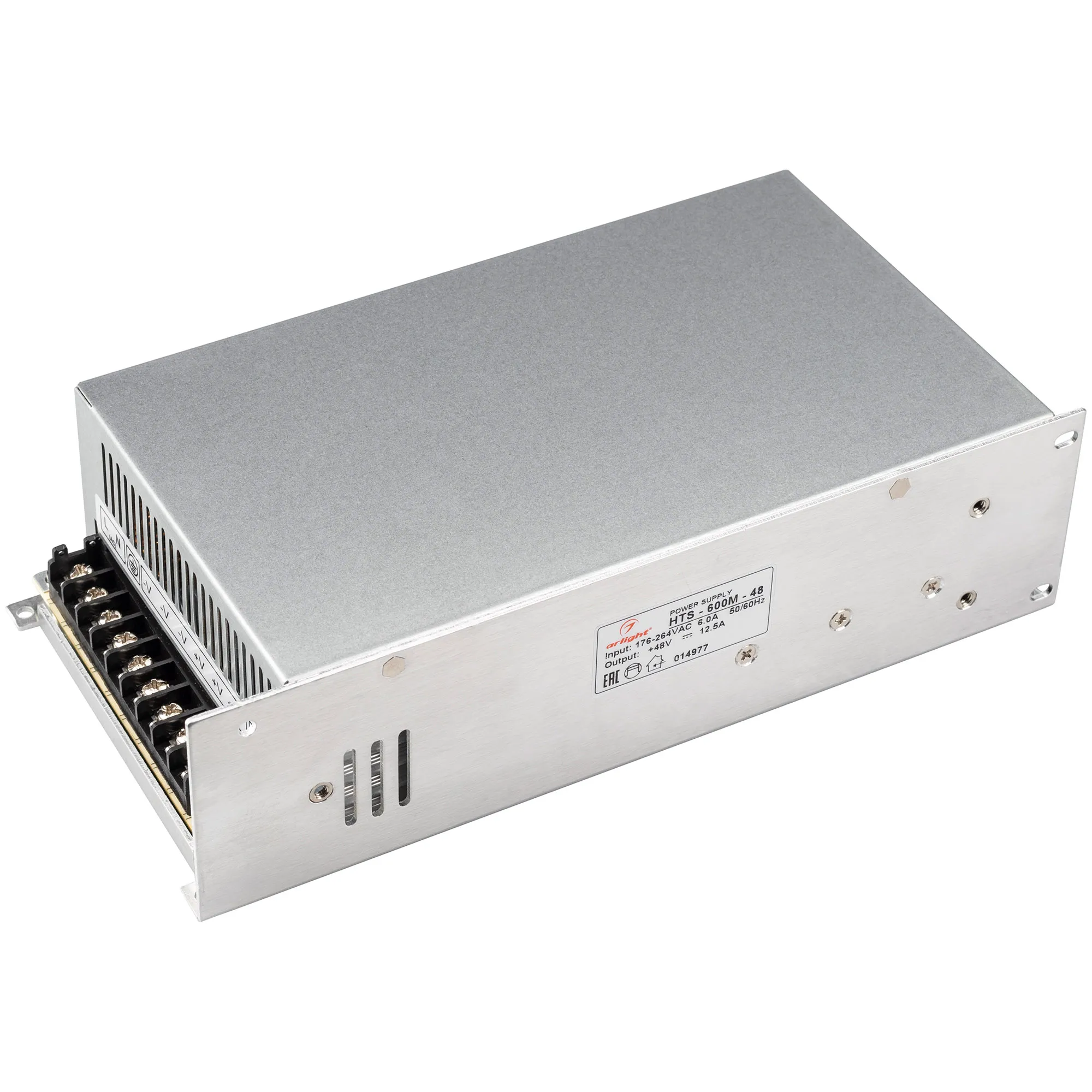 Блок питания HTS-600M-48 (48V, 12.5A, 600W) (Arlight, IP20 Сетка, 3 года) - изображение товара