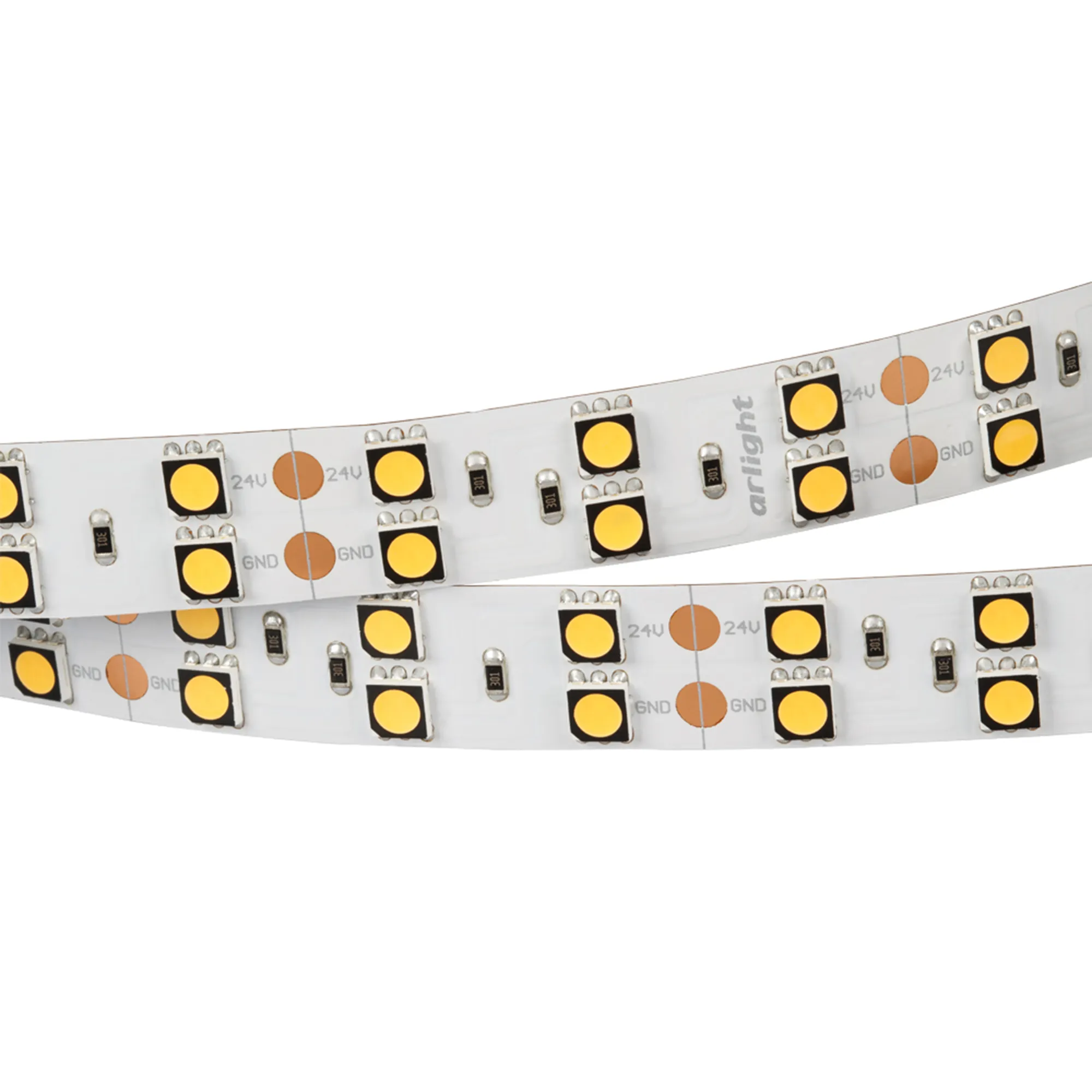Лента светодиодная RT 2-5000 24V Day5000 2x2 (5060, 600 LED, CRI98) (Arlight, 28.8 Вт/м, IP20)