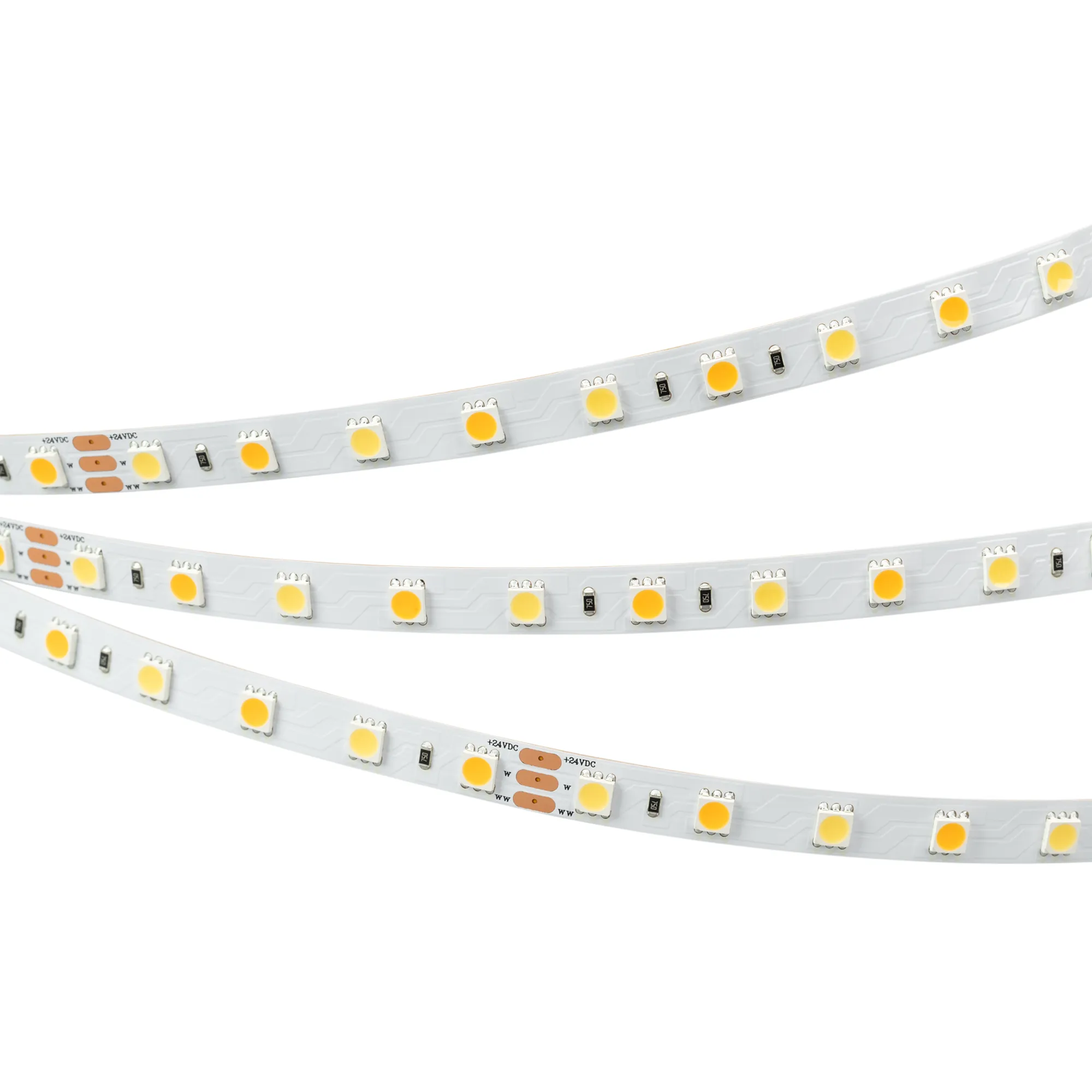 Лента светодиодная RT-B60-10mm 24V White-MIX (14.4 W/m, IP20, 5060, 5m) (Arlight, Изменяемая ЦТ)