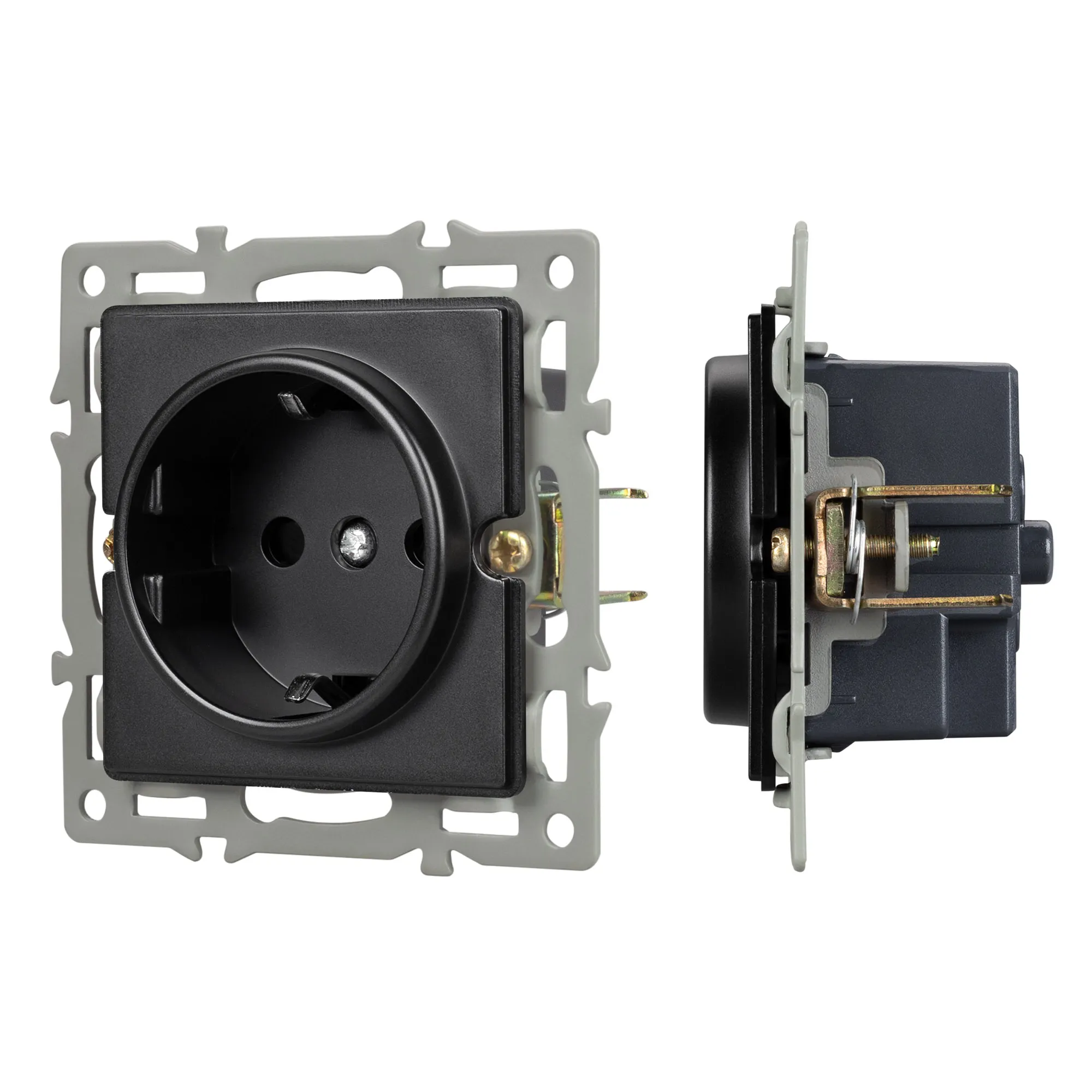 Механизм электрической розетки SCT-GP-MEU-PL-BK (250V, 16A) (Arlight, -) - изображение товара