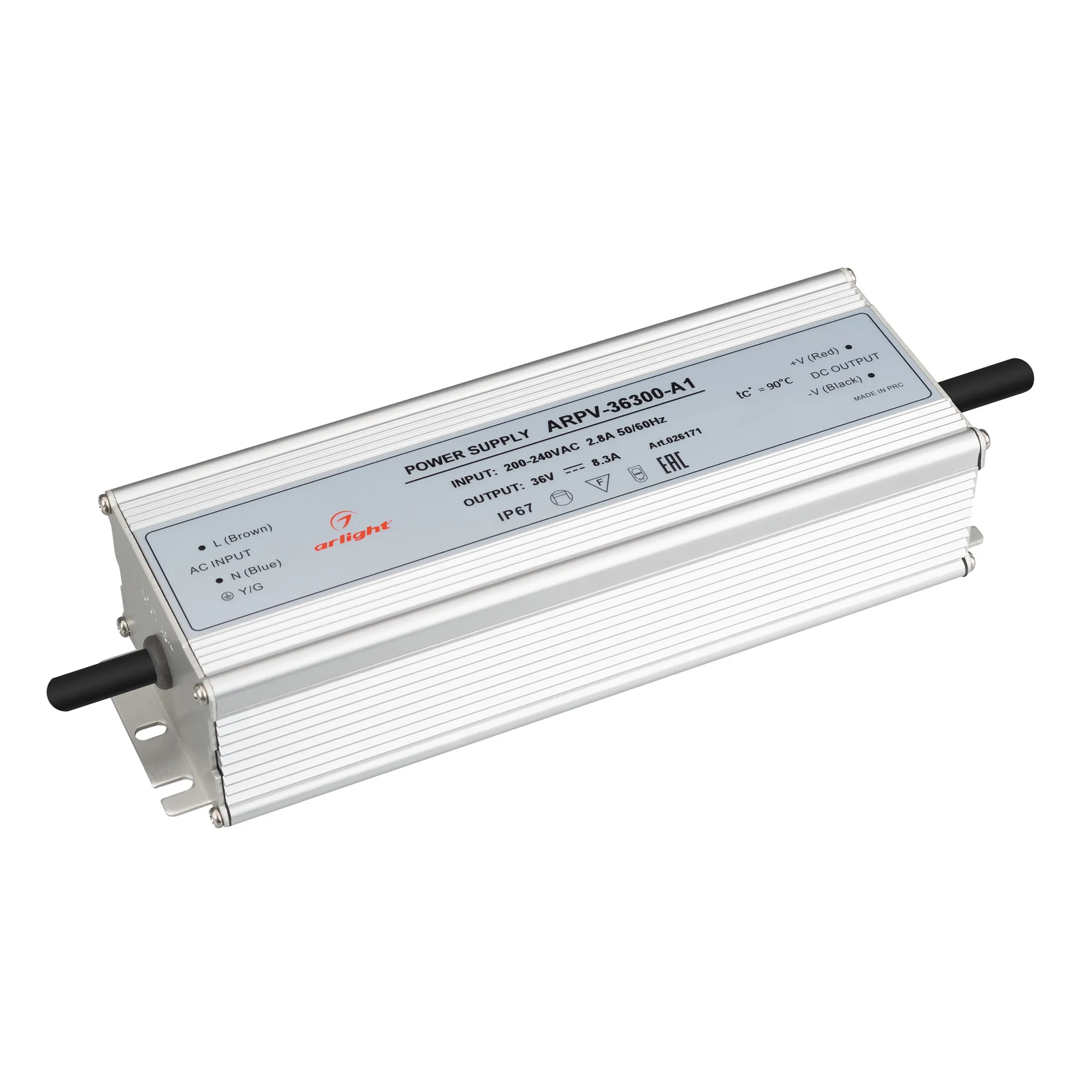 Блок питания ARPV-36300-A1 (36V, 8.3A, 300W) (Arlight, IP67 Металл, 3 года) - изображение товара