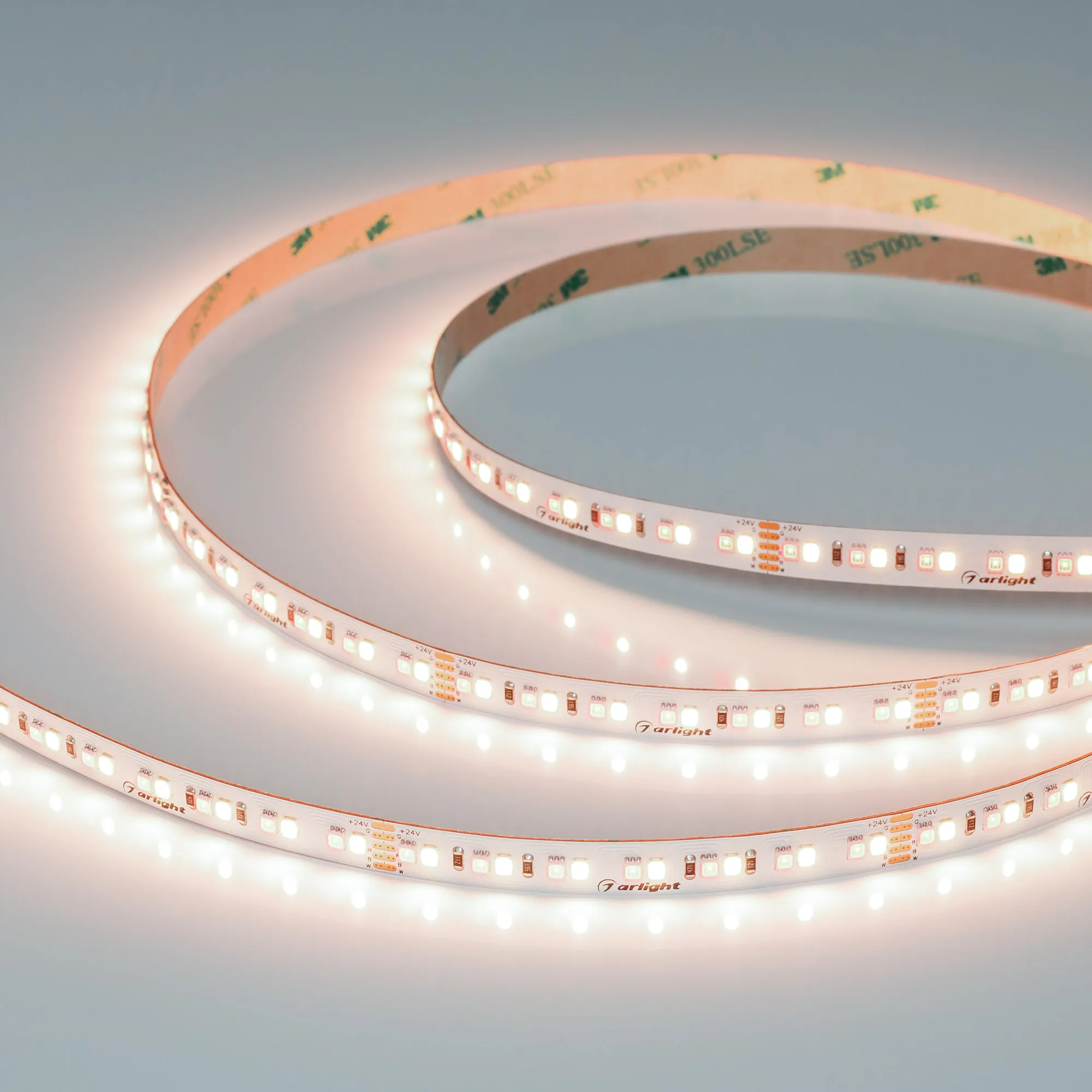 Лента RT-A168-10mm 24V RGBW-White (20 W/m, IP20, 5m) (Arlight, высок.эфф.150 лм/Вт)