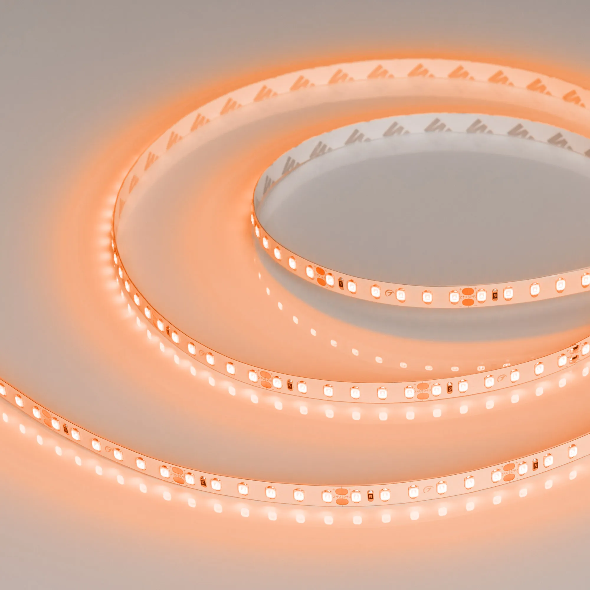 Лента светодиодная RT-A120-8mm 24V Orange (9.6 W/m, IP20, 2835, 5m) (Arlight, -) - изображение товара