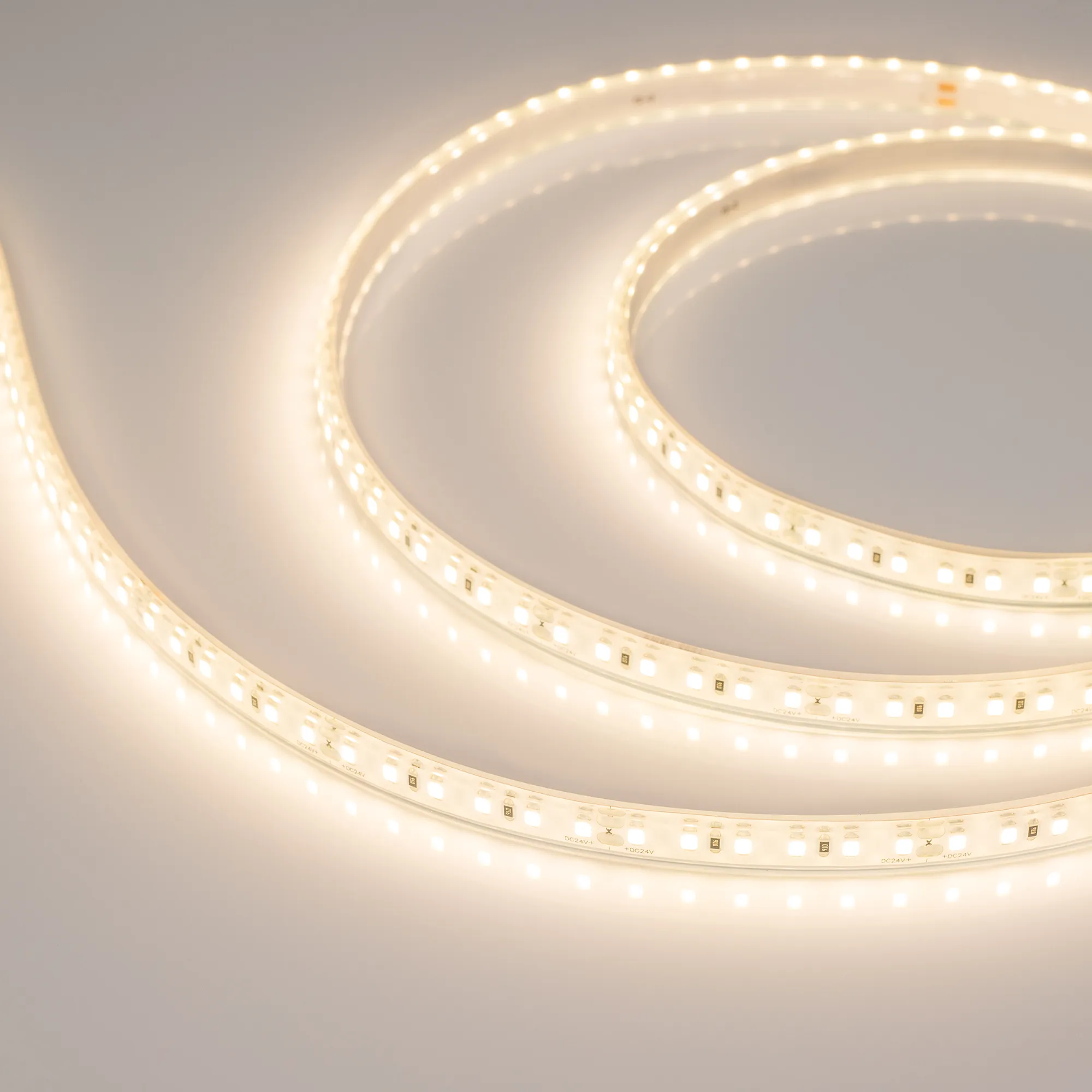 Лента светодиодная герметичная RTW-PU-A120-10.5mm 24V Warm3000 (16.8 W/m, IP68, Wire 2m, 5m) (Arlight, -) - изображение товара