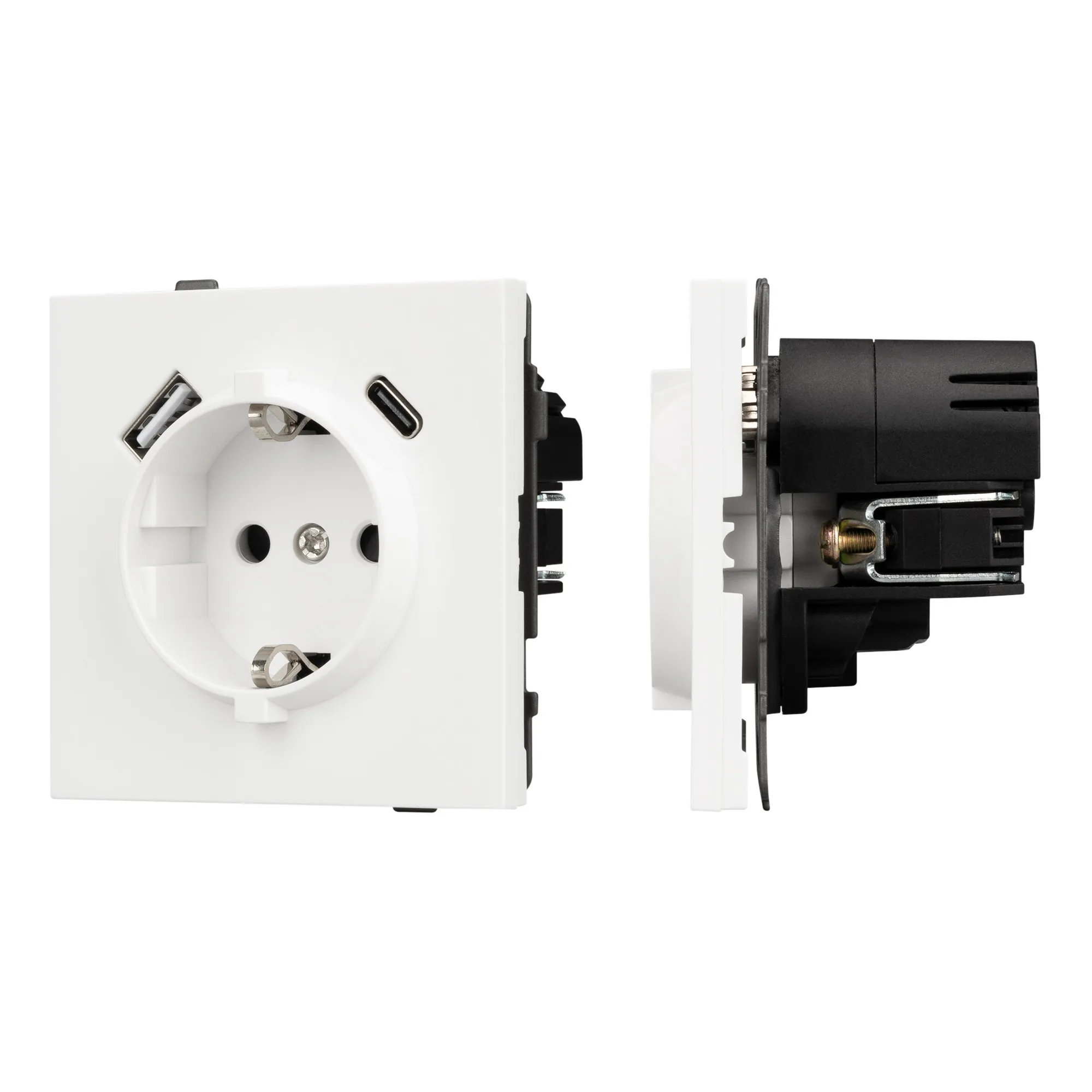 Механизм розетки с USB зарядкой SCT-TENDO-MUAC-SFPL-WH (230V, 16A) (Arlight, -)