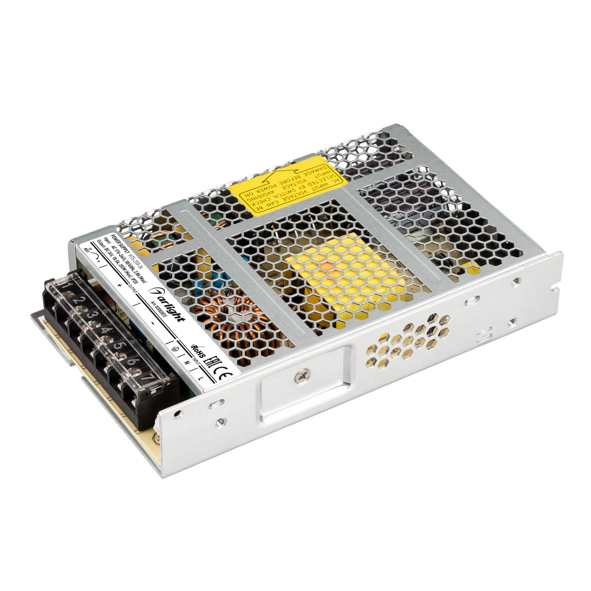 Блок питания HTS-250-24 (24V, 10.5A, 250W) (Arlight, IP20 Сетка, 3 года) - изображение товара