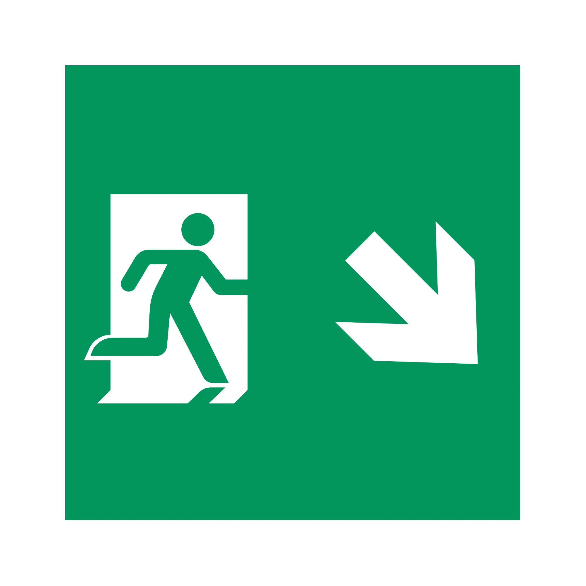 Пиктограмма EMGP-MARK-MA-RDOWN-FLAG (Человек, Вниз-Вправо) (Arlight, Пластик) - изображение товара