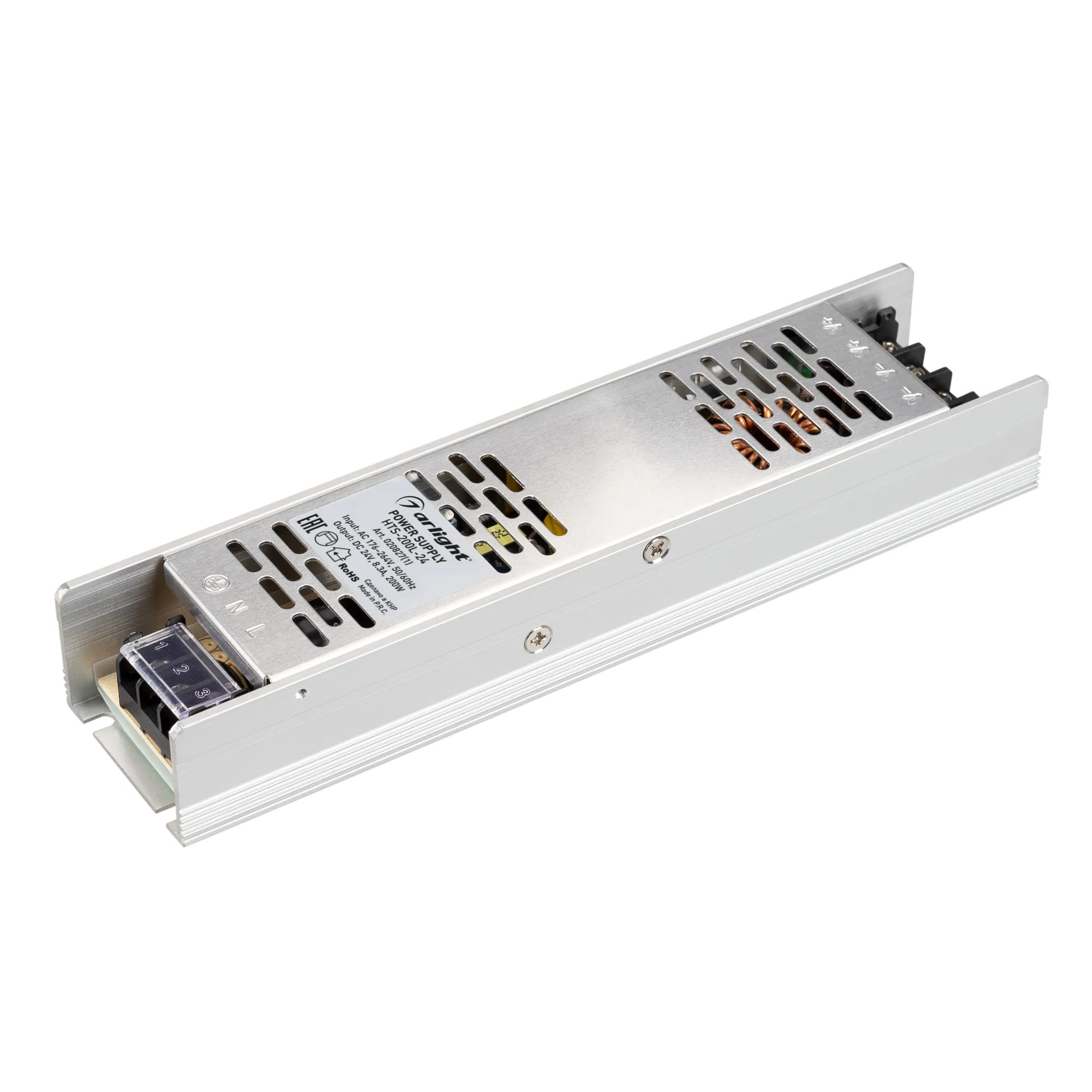 Блок питания HTS-200L-24 (24V, 8.3A, 200W) (Arlight, IP20 Сетка, 3 года) - изображение товара