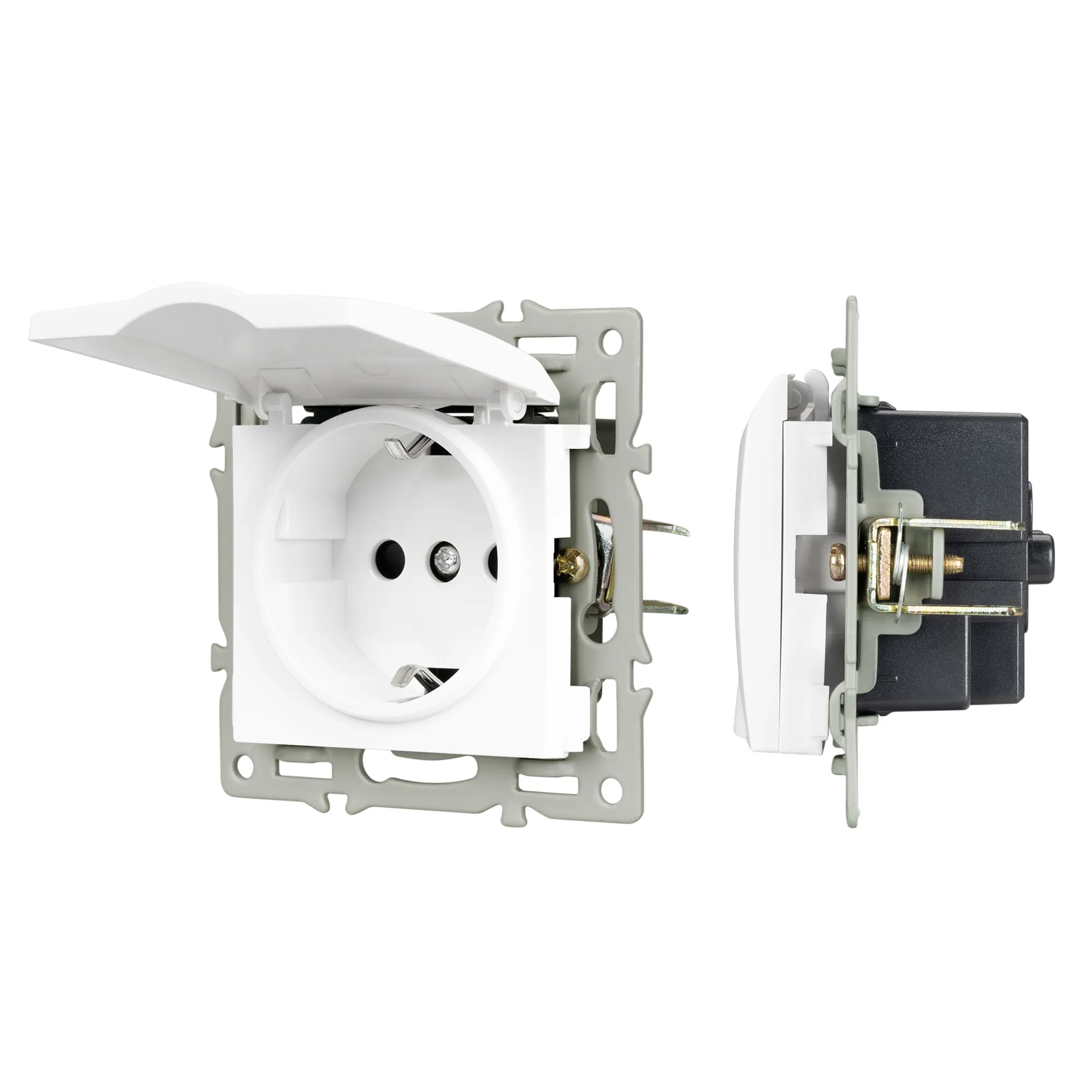 Механизм розетки влагозащищённый SCT-MCP-PL-WH (250V, 16A) (Arlight, -) - изображение товара