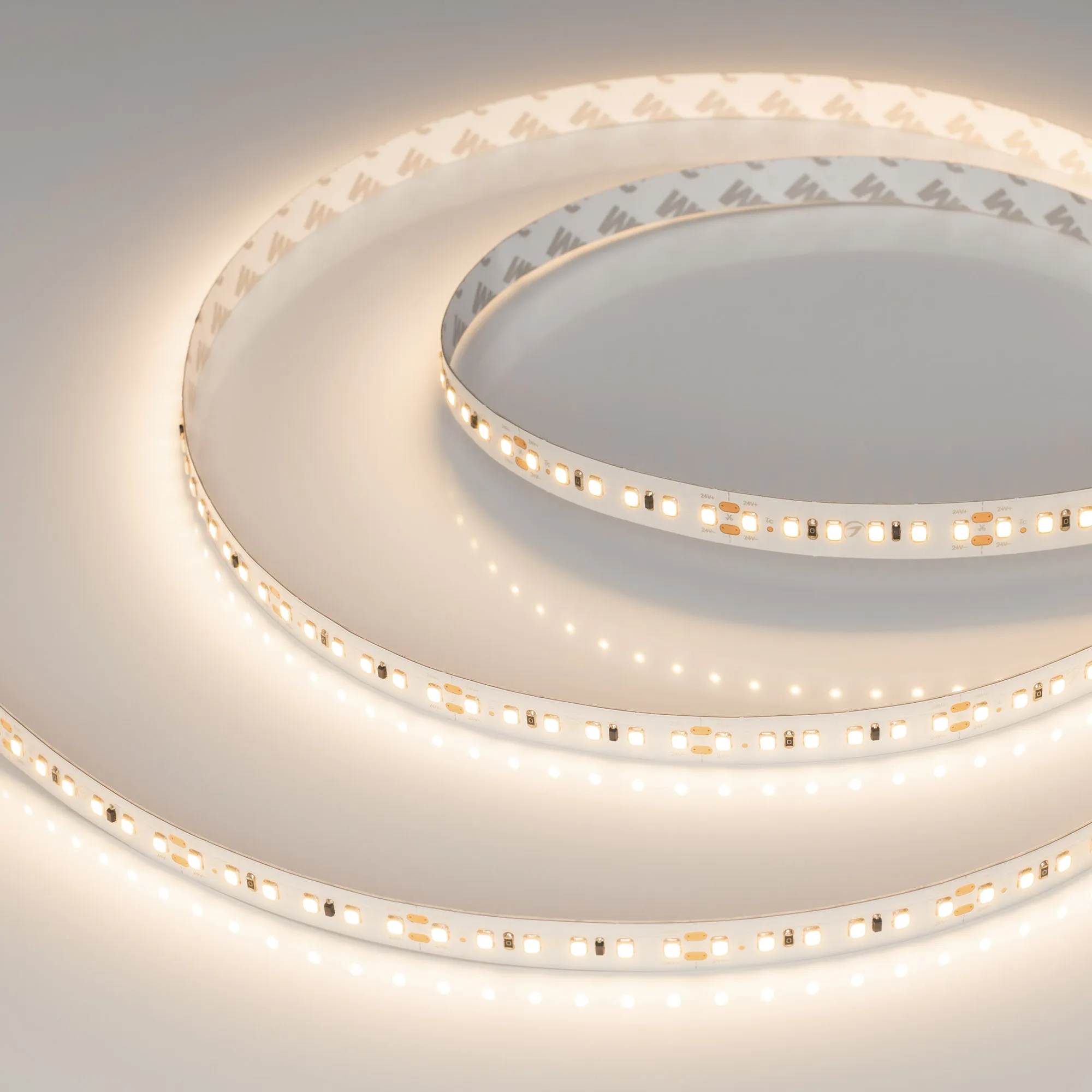 Лента светодиодная IC-A120-12mm 24V Warm3000 (9.6 W/m, IP20, 2835, 20m) (Arlight, стабилизированная) - изображение товара