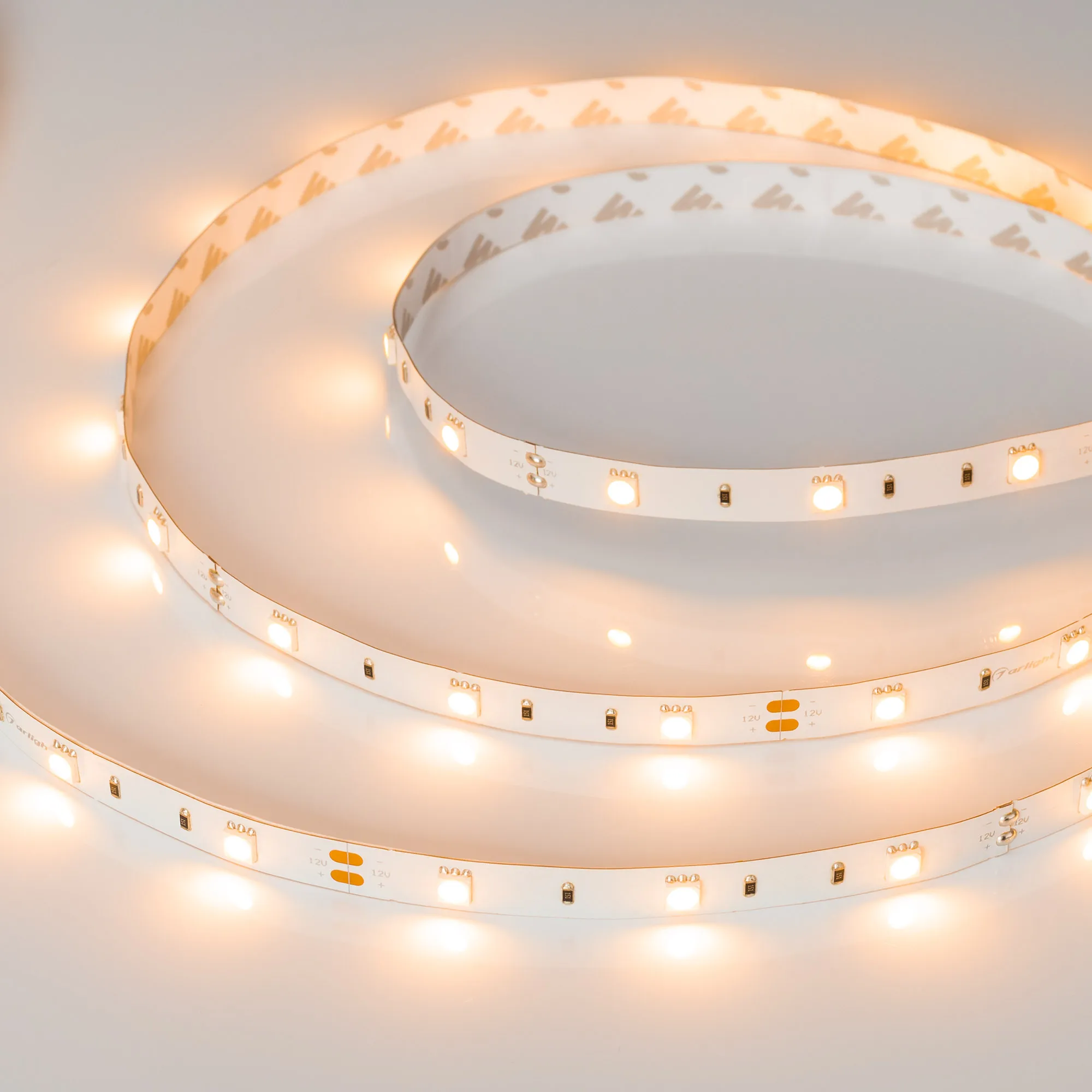 Лента светодиодная RT-B30-10mm 12V Warm2400 (7.2 W/m, IP20, 5060, 5m) (Arlight, Открытый)