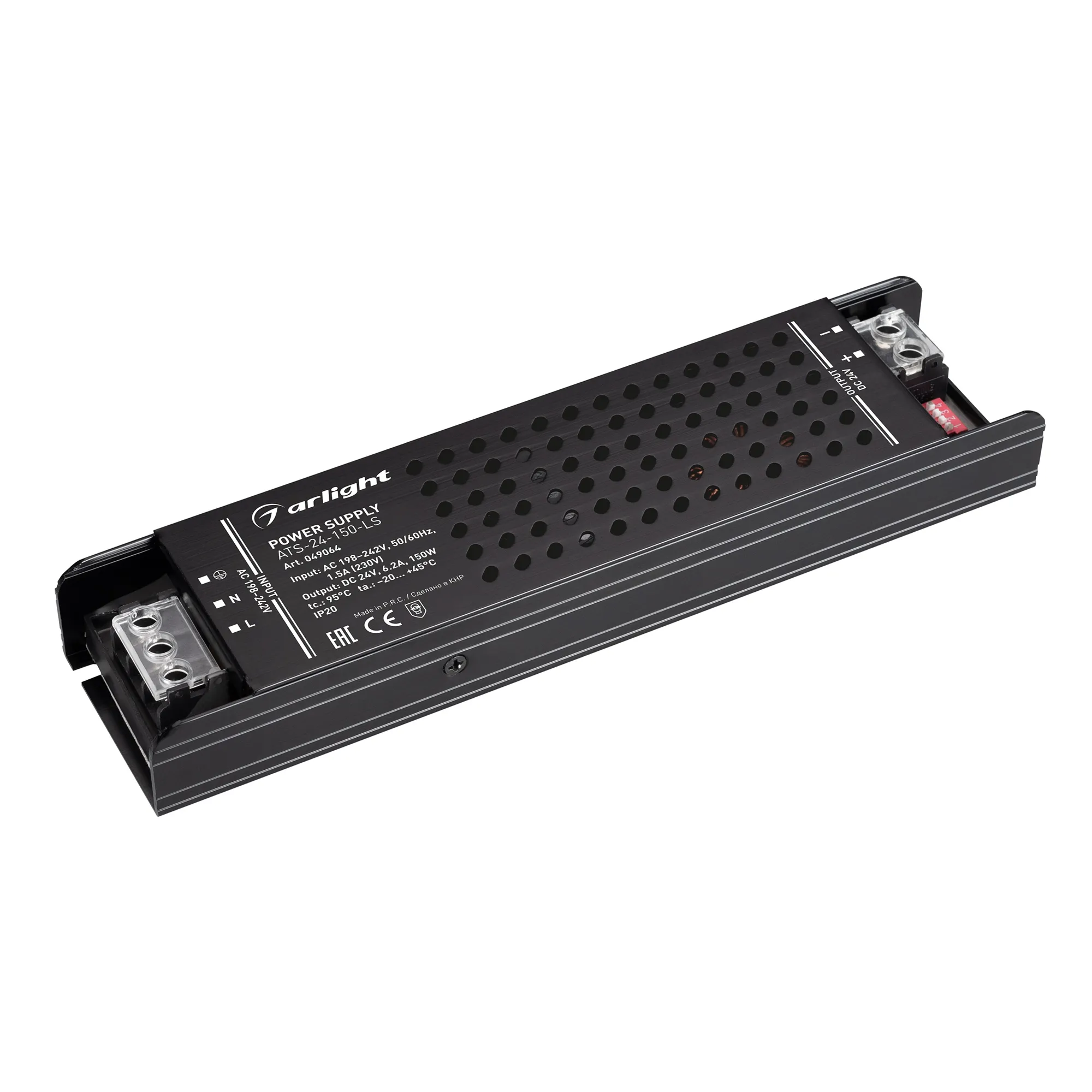 Блок питания ATS-24-150-LS (24V, 6.2A, 150W) (Arlight, IP20 Сетка, 5 лет) - изображение товара