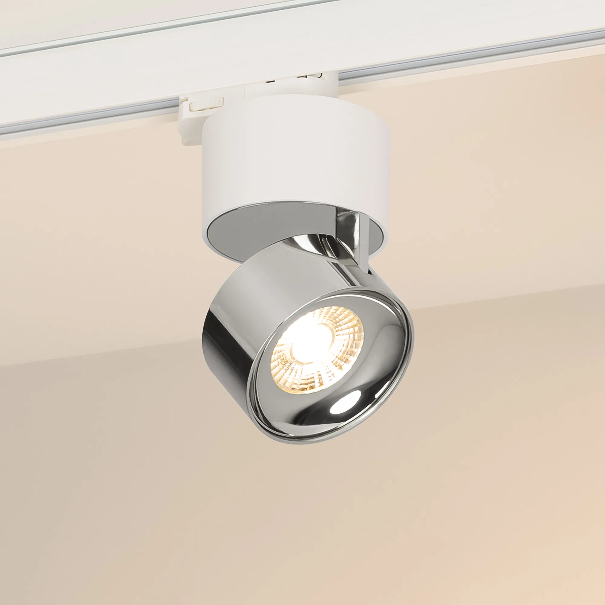 Светильник SP-PLURIO-TRACK-4TR-R77-9W Warm3000 (WH-CHR, 36 deg, 230V) (Arlight, IP20 Металл, 3 года)