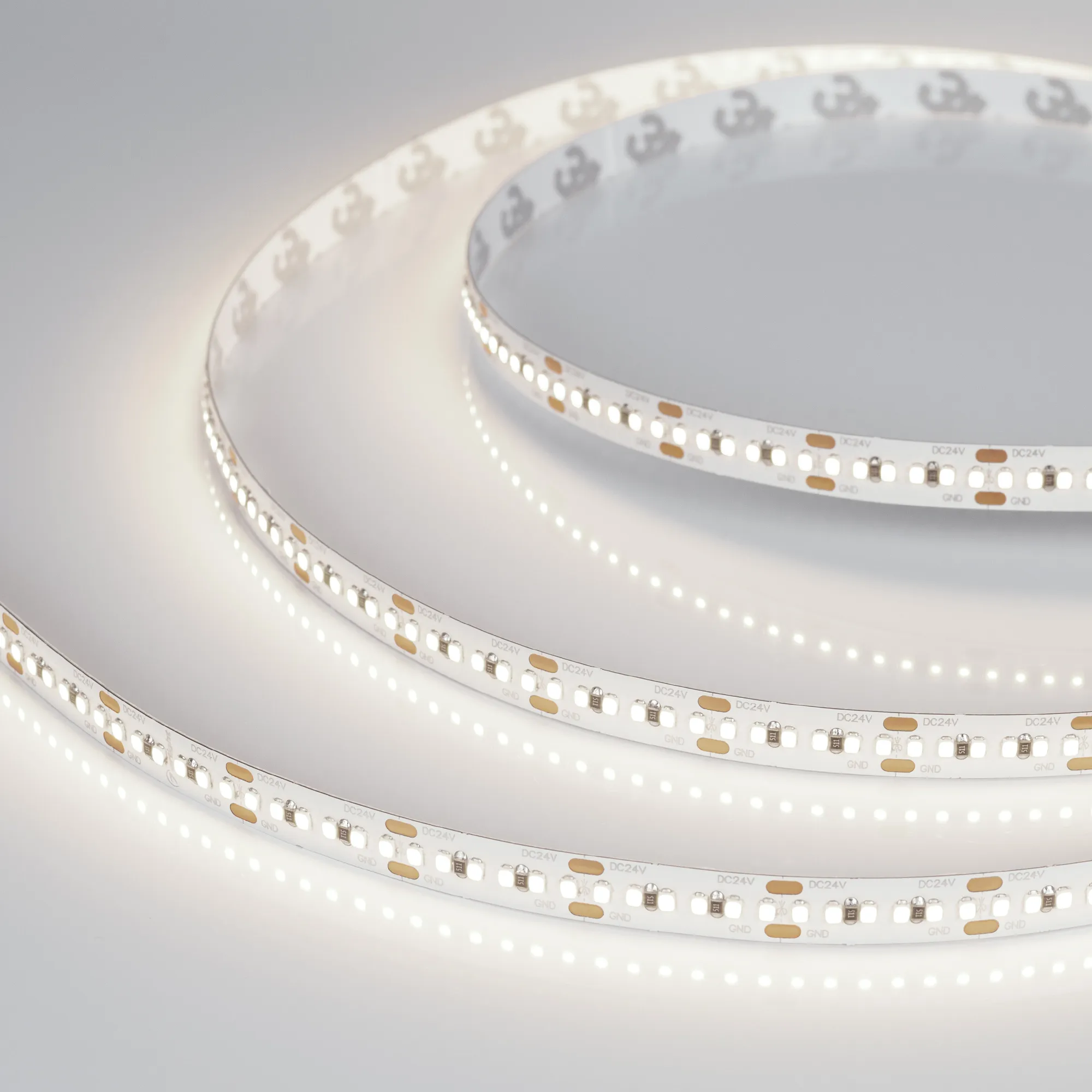Лента светодиодная MICROLED-M300-8mm 24V Day4000 (8 W/m, IP20, 2216, 5m) (Arlight, Открытый)
