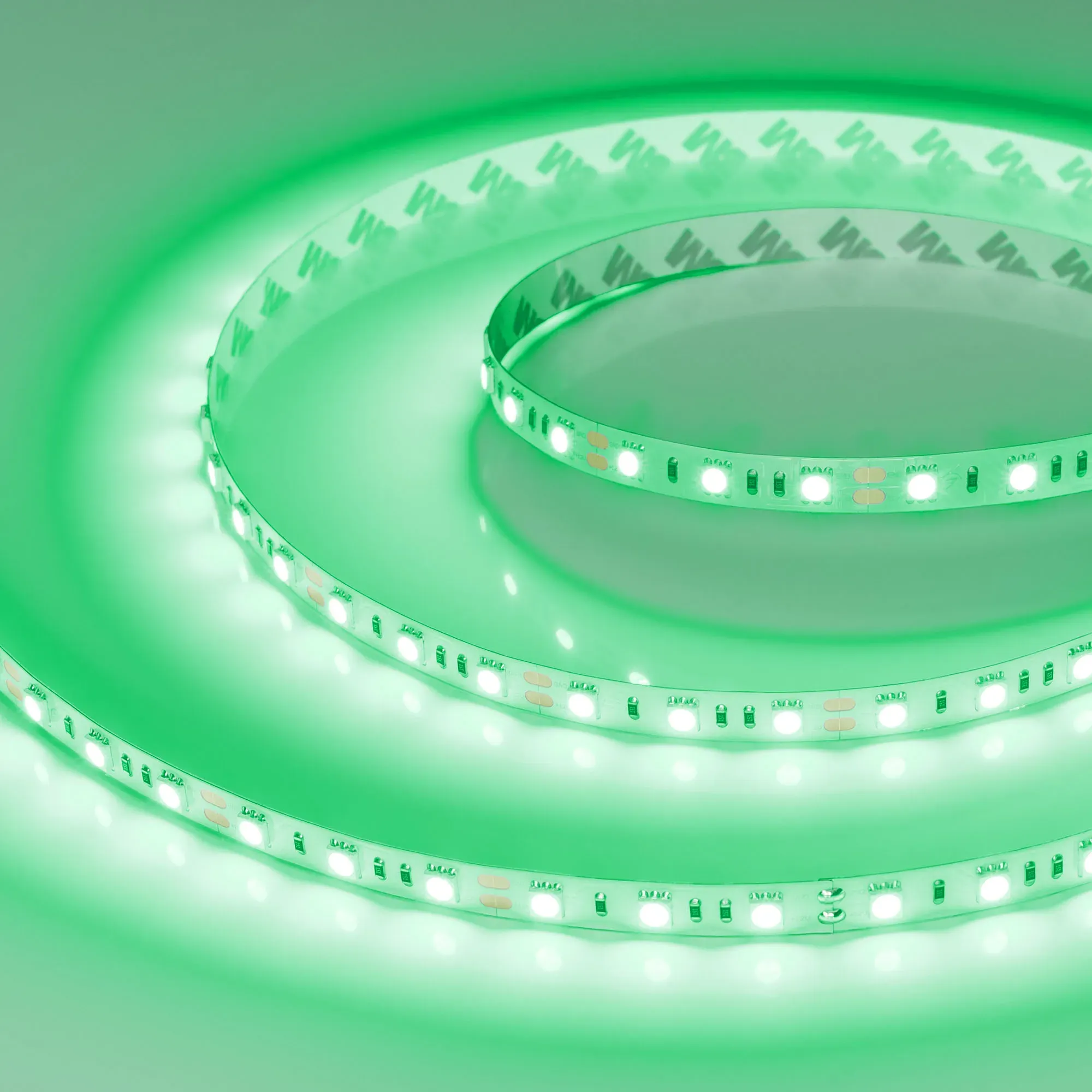 Лента светодиодная RT-B60-10mm 12V Green (14.4 W/m, IP20, 5060, 5m) (Arlight, 14.4 Вт/м, IP20) - изображение товара