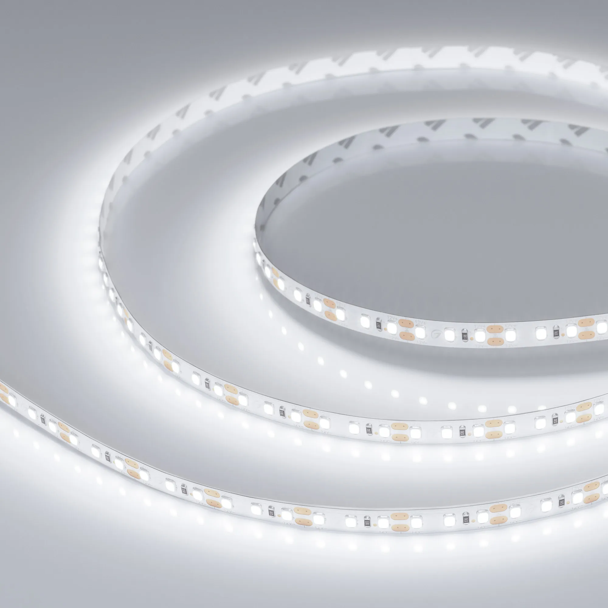 Лента светодиодная RT-A120-8mm 12V White6000 (9.6 W/m, IP20, 2835, 5m) (Arlight, Открытый)