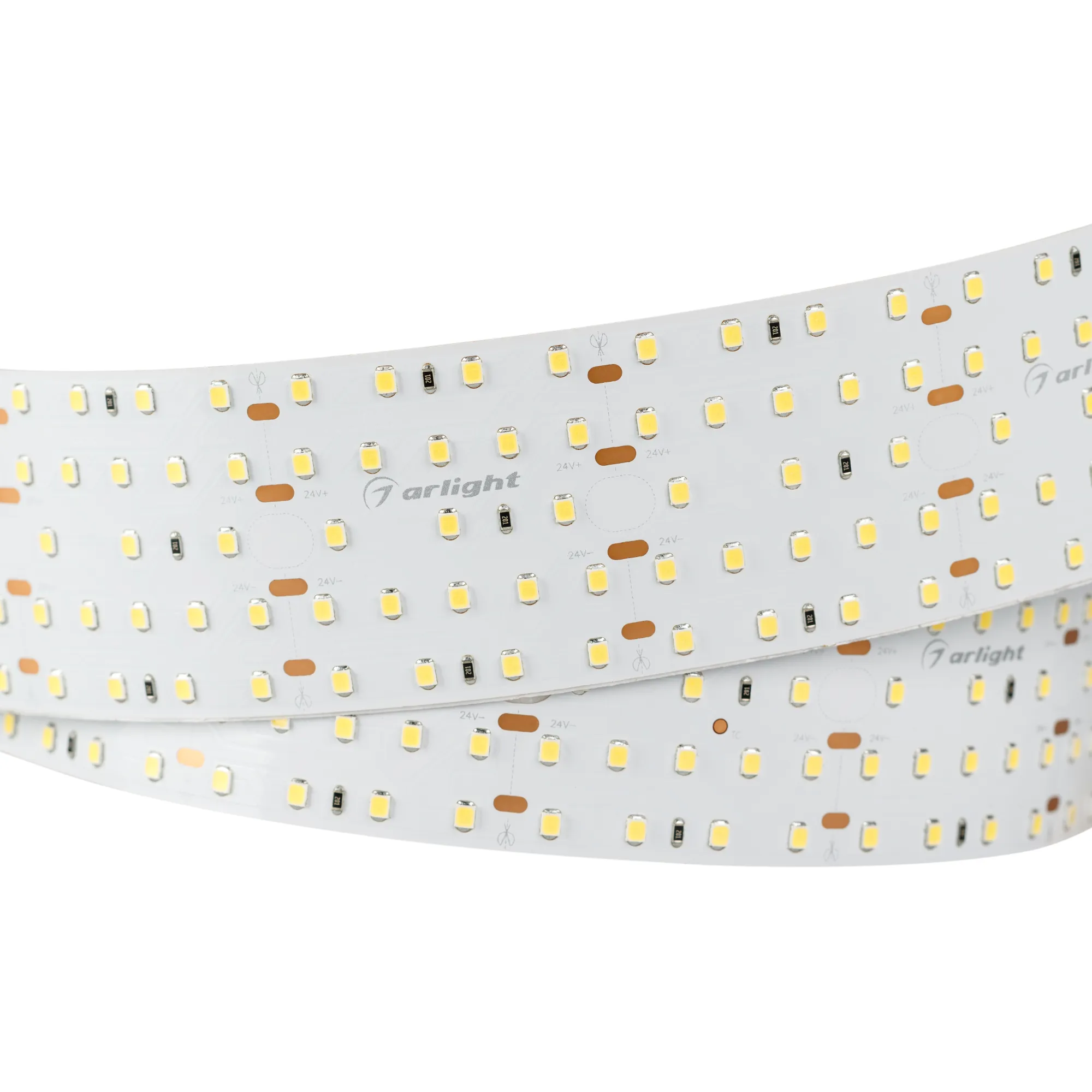 Лента светодиодная S2-2500 24V White 5500K 52mm (2835, 420 LED/m, LUX) (Arlight, 30 Вт/м, IP20)