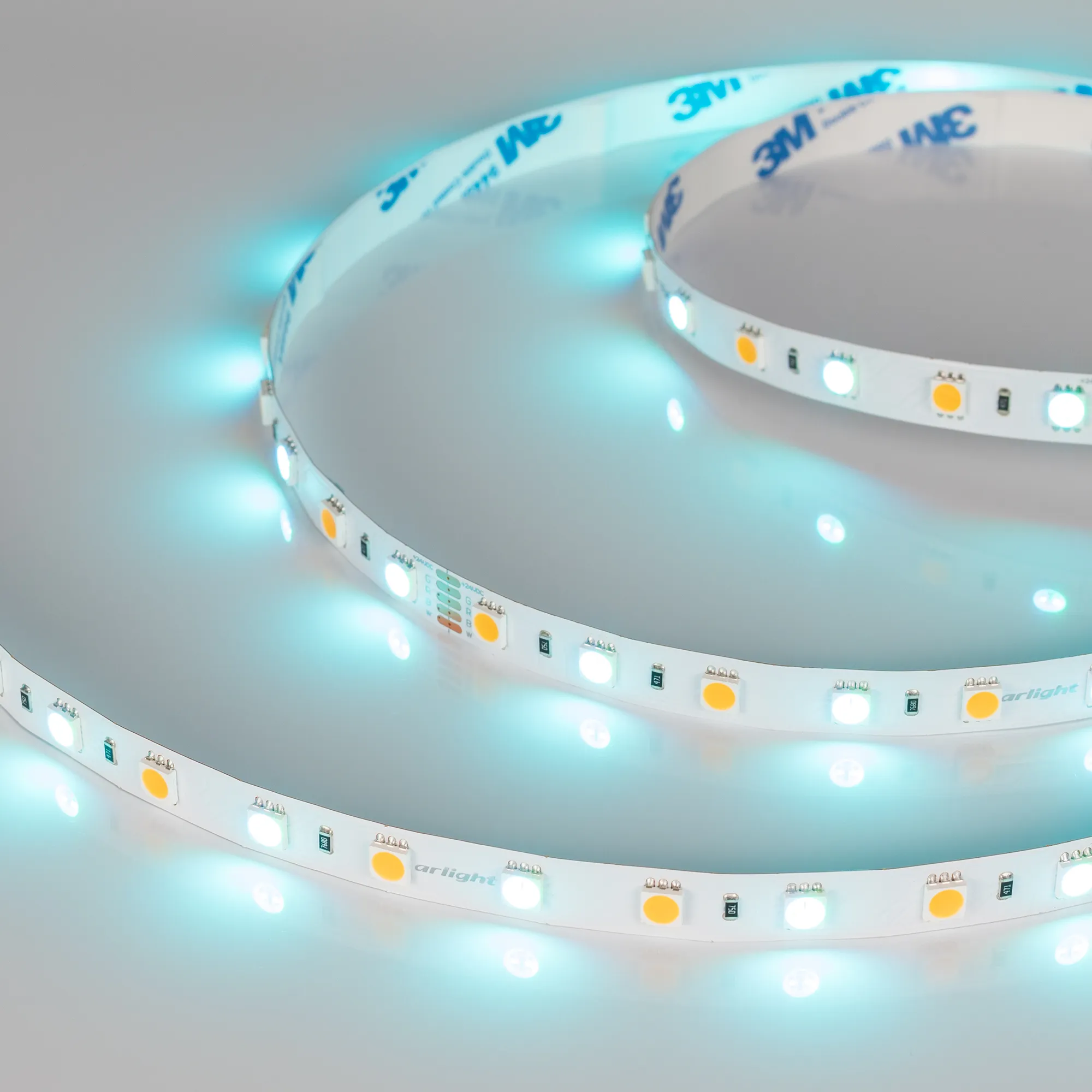 Лента светодиодная RT-B60-10mm 24V RGBW-Warm (14.4 W/m, IP20, 5060, 5m) (Arlight, Открытый) - изображение товара