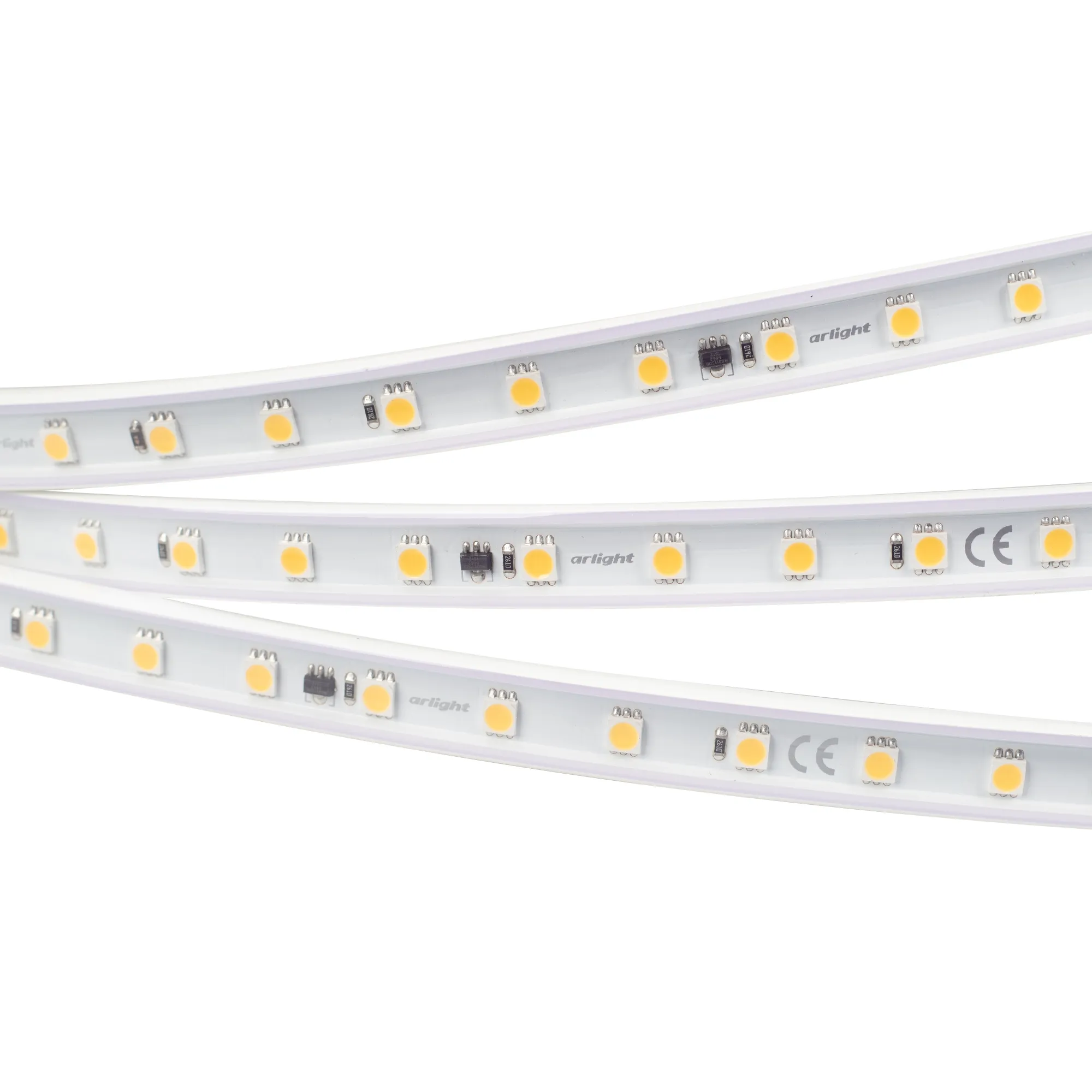 Лента светодиодная герметичная ARL-PV-B54-15.5mm 230V White6000 (8 W/m, IP65, 5060, 50m) (Arlight, 8 Вт/м, IP65) - изображение товара